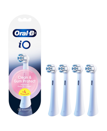 iO Clean & Gum Protect Brush Head Refills 4 Pack - White