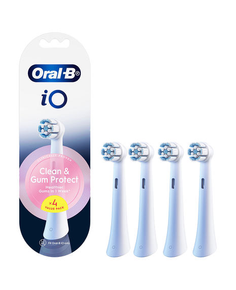 iO Clean & Gum Protect Brush Head Refills 4 Pack - White