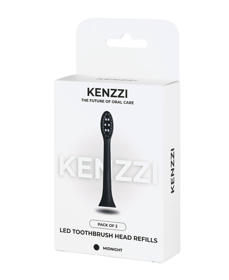 LED Whitening Replacement Brush Head Refills 2 Pack - Midnight
