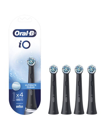 iO Advanced Clean Replacement Brush Heads 4 Pack - Black