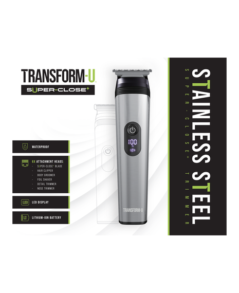 Stainless Steel sUper-close+ Trimmer - Silver