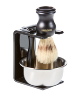 4-Piece Shave Set with Safety Razor, Boar Bristle Shaving Brush, Stand & Bowl