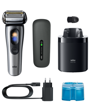 NEVO Wet & Dry Electric Shaver with 7-in-1 Care System & PowerCase