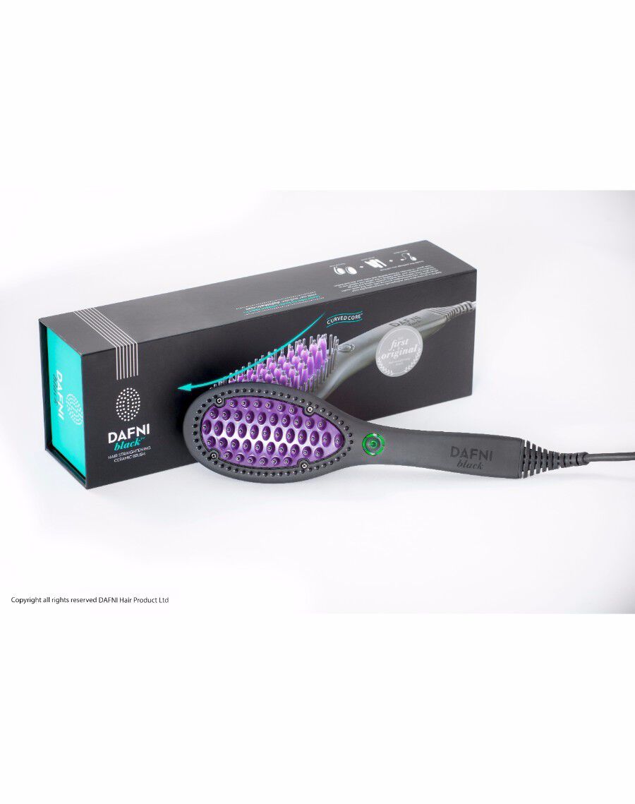 Dafni | Black Hair Straightening Brush | Shaver Shop