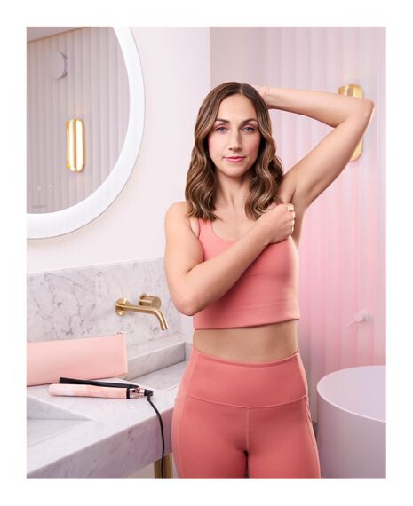 platinum+ hair straightener in pink peach – limited edition