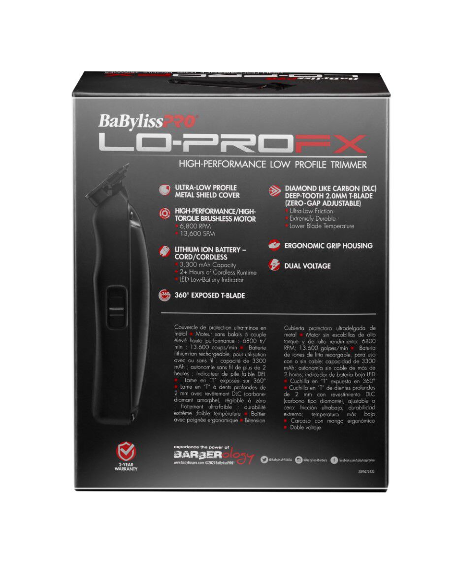 BaByliss Pro | LoProFX Trimmer - Black | Shaver Shop