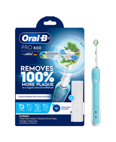 Pro 800 Electric Toothbrush with Travel Case - Blue