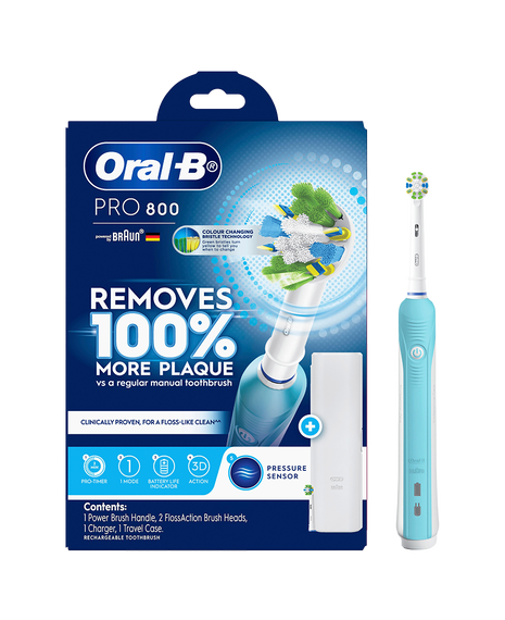 Pro 800 Electric Toothbrush with Travel Case - Blue