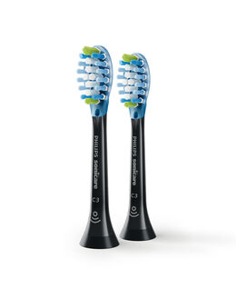 C3 Premium Plaque Defence Black Toothbrush Heads - 2 Pack