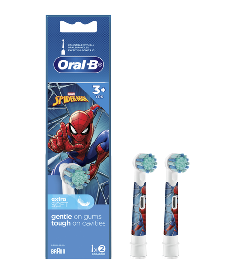 Kids Marvel Spider-Man Replacement Brush Head Refills 2 Pack