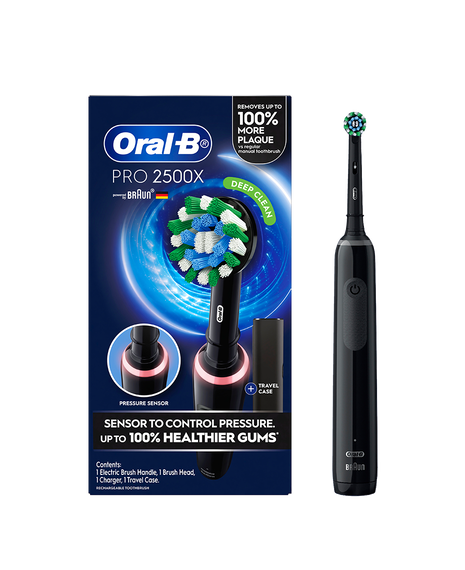 Pro 2500X Electric Toothbrush with Travel Case - Black