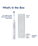 Pro 1500X Electric Toothbrush with Travel Case - White