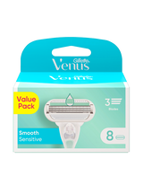 Smooth Sensitive Razor Blades Refill 8 Pack