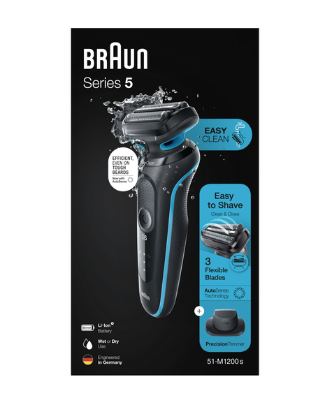 Series 5 Easy Rinse Electric Shaver with Precision Trimmer Head