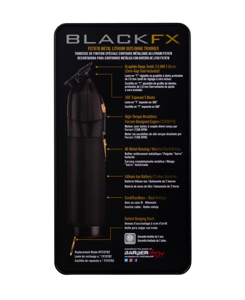 BaByliss Pro FX Outliner Trimmer Black Shaver Shop