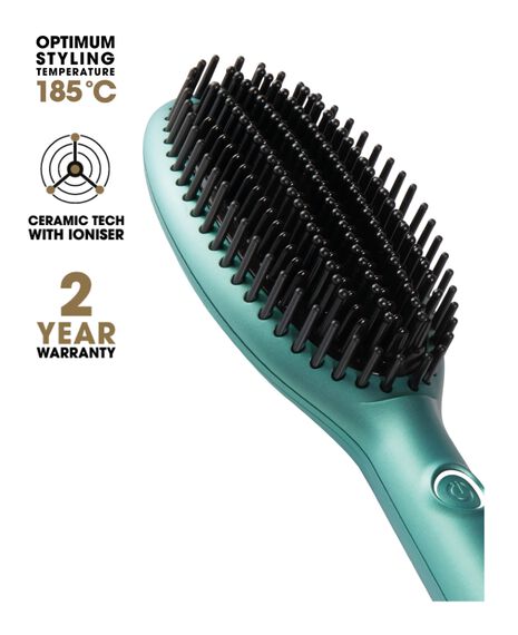glide® hair straightener brush in alluring jade - limited edition