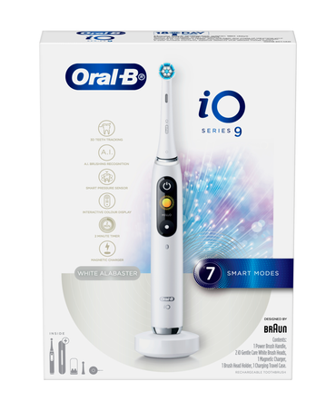iO9 Electric Toothbrush with Travel Case - White