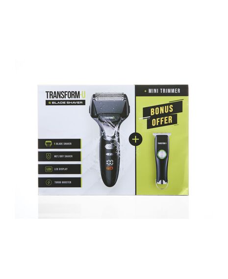 5 Blade Wet & Dry Electric Shaver & Mini Trimmer Combo