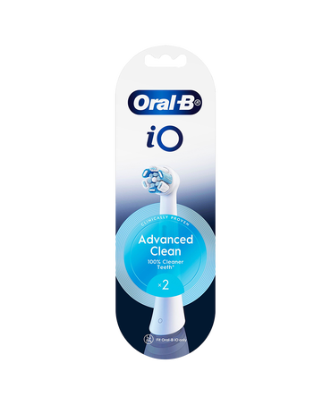 iO Advanced Clean Brush Head Refills 2 Pack - White