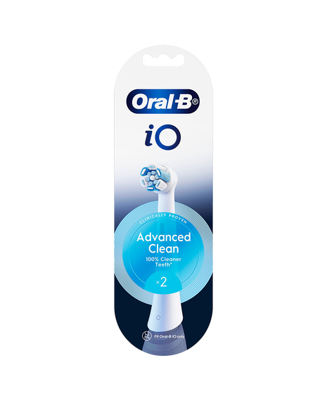iO Advanced Clean Brush Head Refills 2 Pack - White