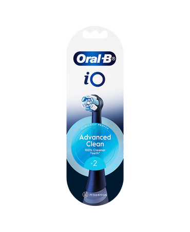 iO Advanced Clean Brush Head Refills 2 Pack - Black