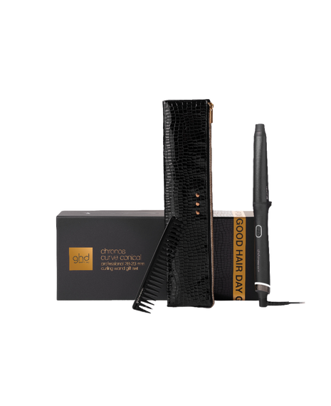chronos curve conical wand hair curler gift set - limited edition
