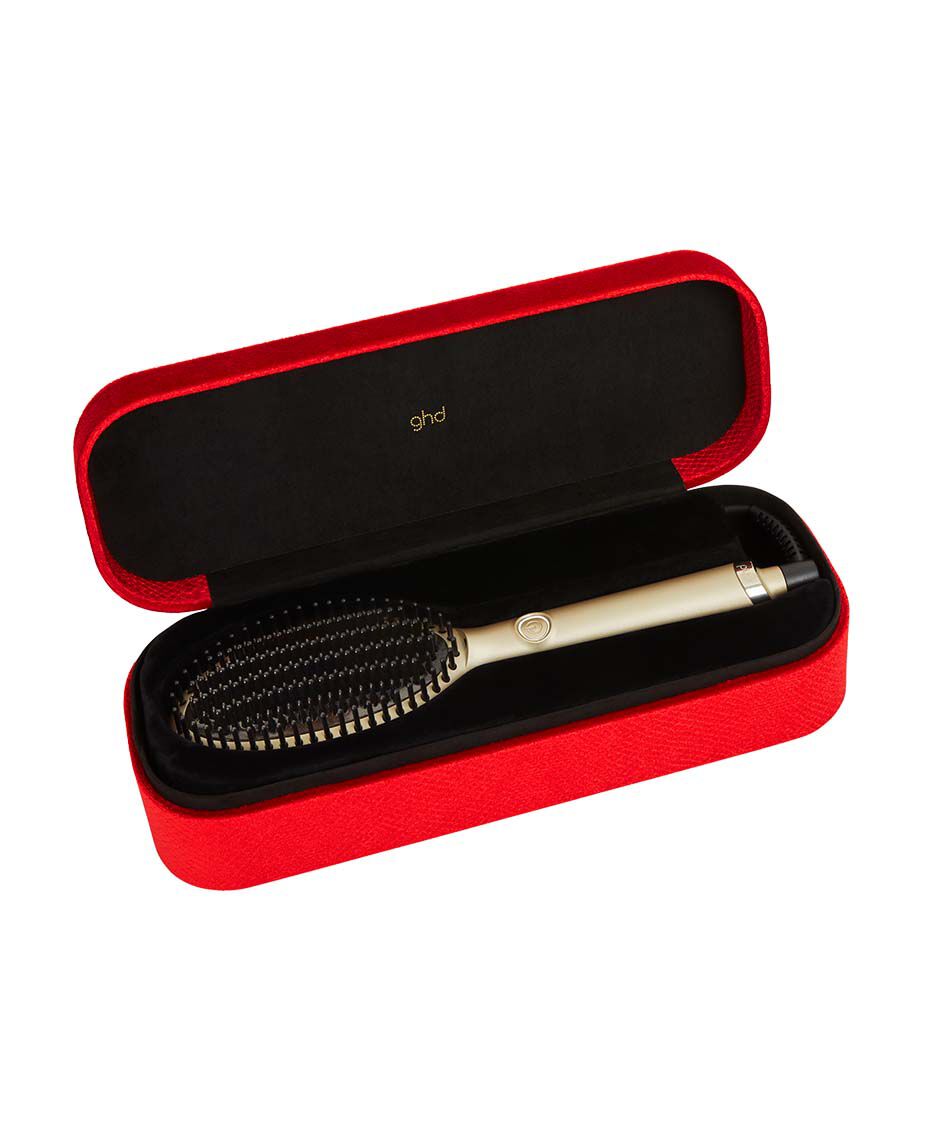 ghd glide hair straightening brush in champagne gold Shaver Shop