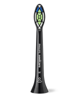 Sonicare W2 Optimal White Brush Head Refills 6 Pack - Black