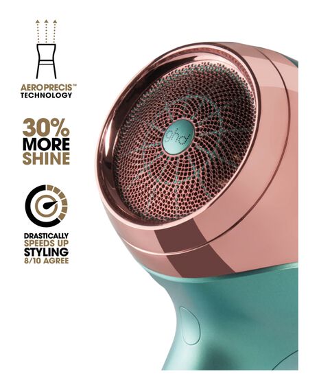 platinum+ hair straightener & helios® professional hair dryer deluxe gift set in alluring jade - limited edition