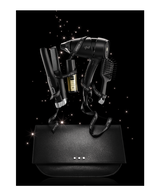 travel gift set with unplugged cordless hair straightener, flight travel hair dryer, heat protect spray & brush