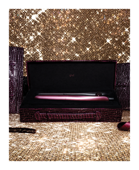 gold professional hair straightener in cherry chic - limited edition