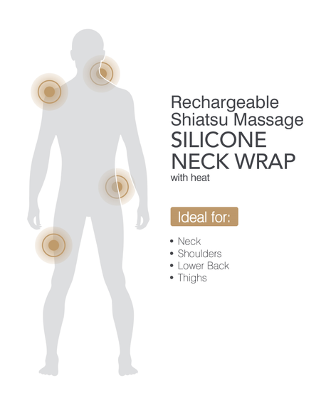 Cordless Silicone Neck Wrap Massager
