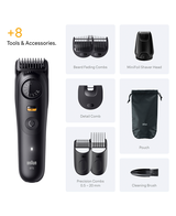 Series 5 Waterproof Beard Trimmer with 8 Styling Tools & Accessories