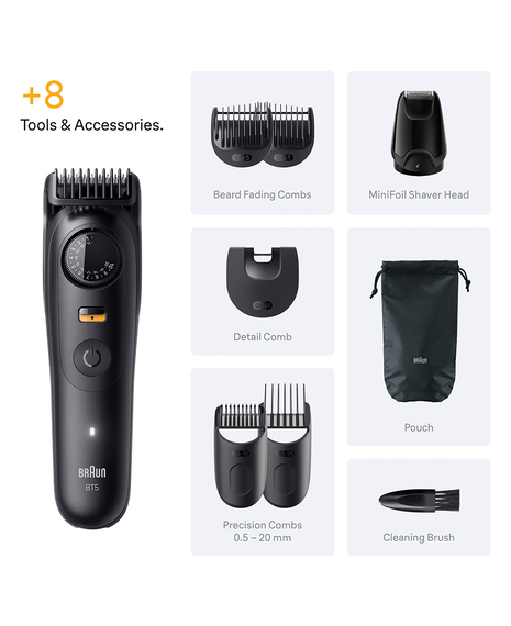 Series 5 Waterproof Beard Trimmer with 8 Styling Tools & Accessories
