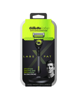 GilletteLabs X Pat with Exfoliating Bar Razor with Blades Refill 5 Pack & Travel Case
