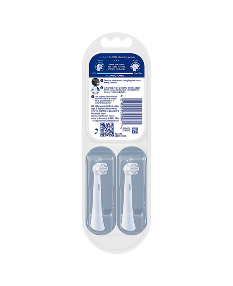 iO Clean & Gum Protect Brush Head Refills 2 Pack - White