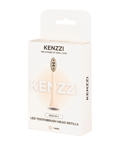 LED Whitening Replacement Brush Head Refills 2 Pack - Sand