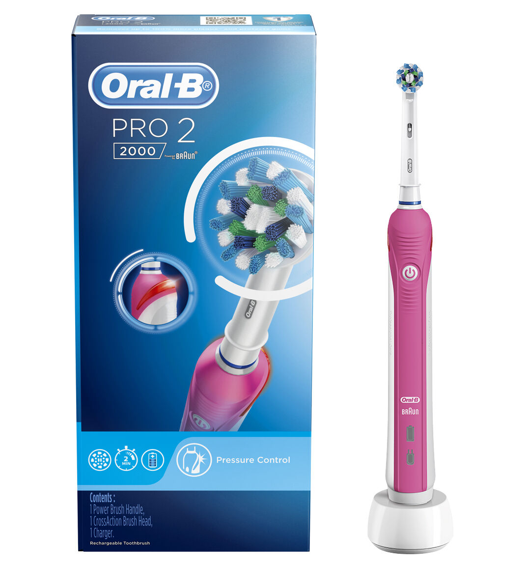 oral b pro pink electric toothbrush