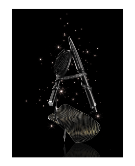 creative curl wand gift set with oval dressing brush & bag