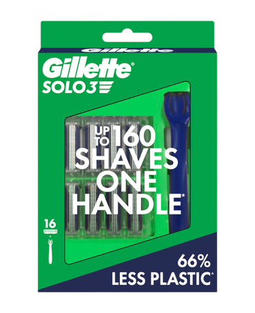 Solo 3 Razor with Blades Refill 16 Pack