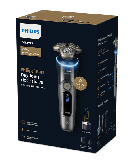 Series i9000 Prestige Ultra Wet & Dry Electric Shaver with Quick Clean Pod