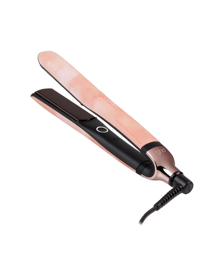 ghd platinum hair straightener in pink peach limited edition