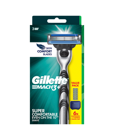 Mach3+ Razor with Blades Refill 6 Pack