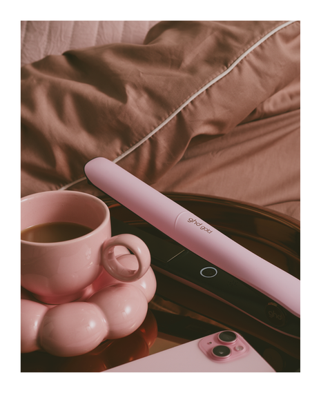 gold professional hair straightener in pink sorbet - limited edition