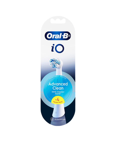 iO Advanced Clean Brush Head Refills 4 Pack - White