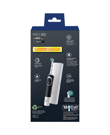 Pro 100 Electric Toothbrush Starter Set - Black