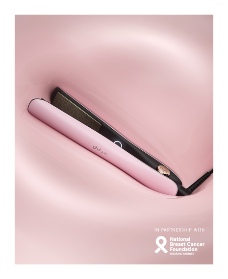 gold professional hair straightener in pink sorbet - limited edition