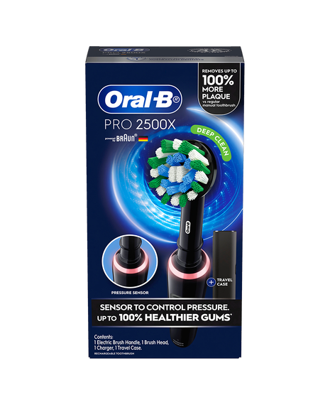 Pro 2500X Electric Toothbrush with Travel Case - Black