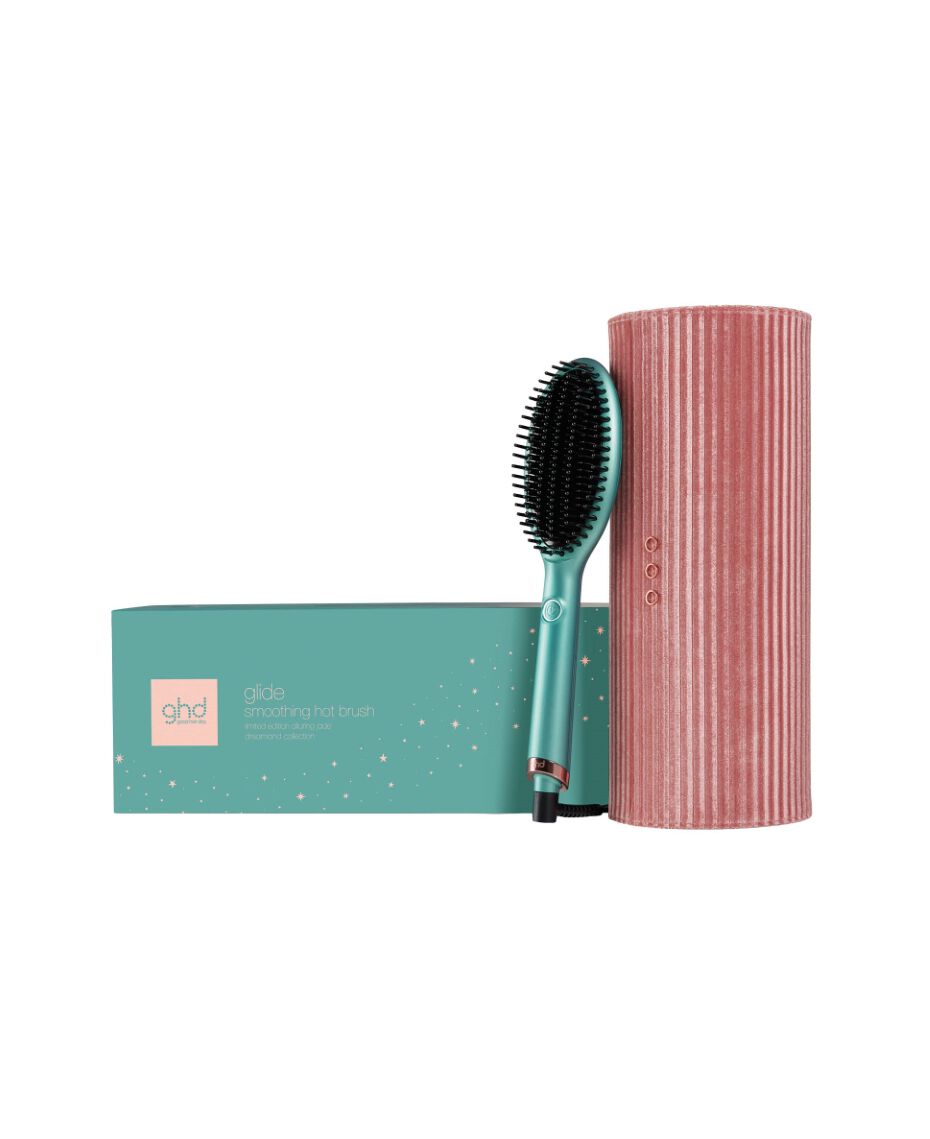 Jade hair straightening brush top