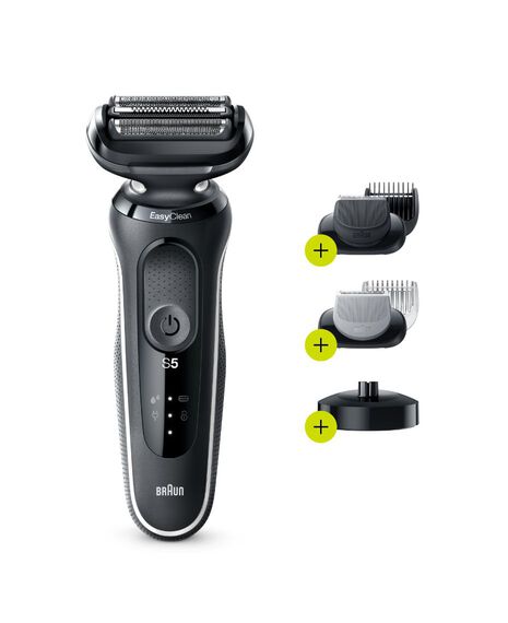 Series 5 Easy Rinse Electric Shaver with Beard Trimmer Head & Charging Stand